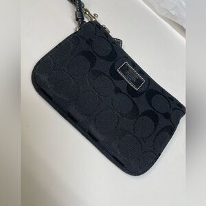 Coach Black Wristlet Clutch